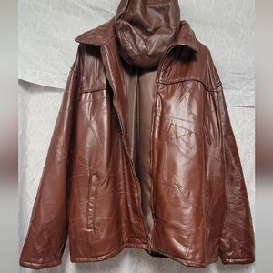 Men's Chocolate Brown Leather Jacket